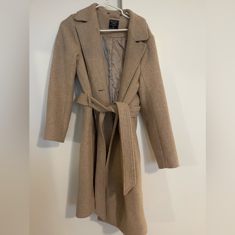 Abercrombie & Fitch Tan Pea Coat